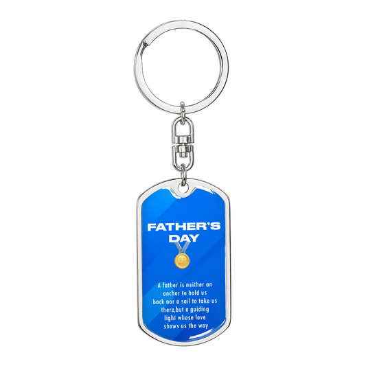 Graphic Dog Tag Keychain - Father's Day