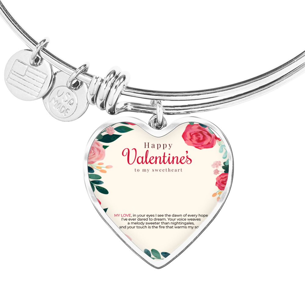 Personalized Luxury Heart Bangle