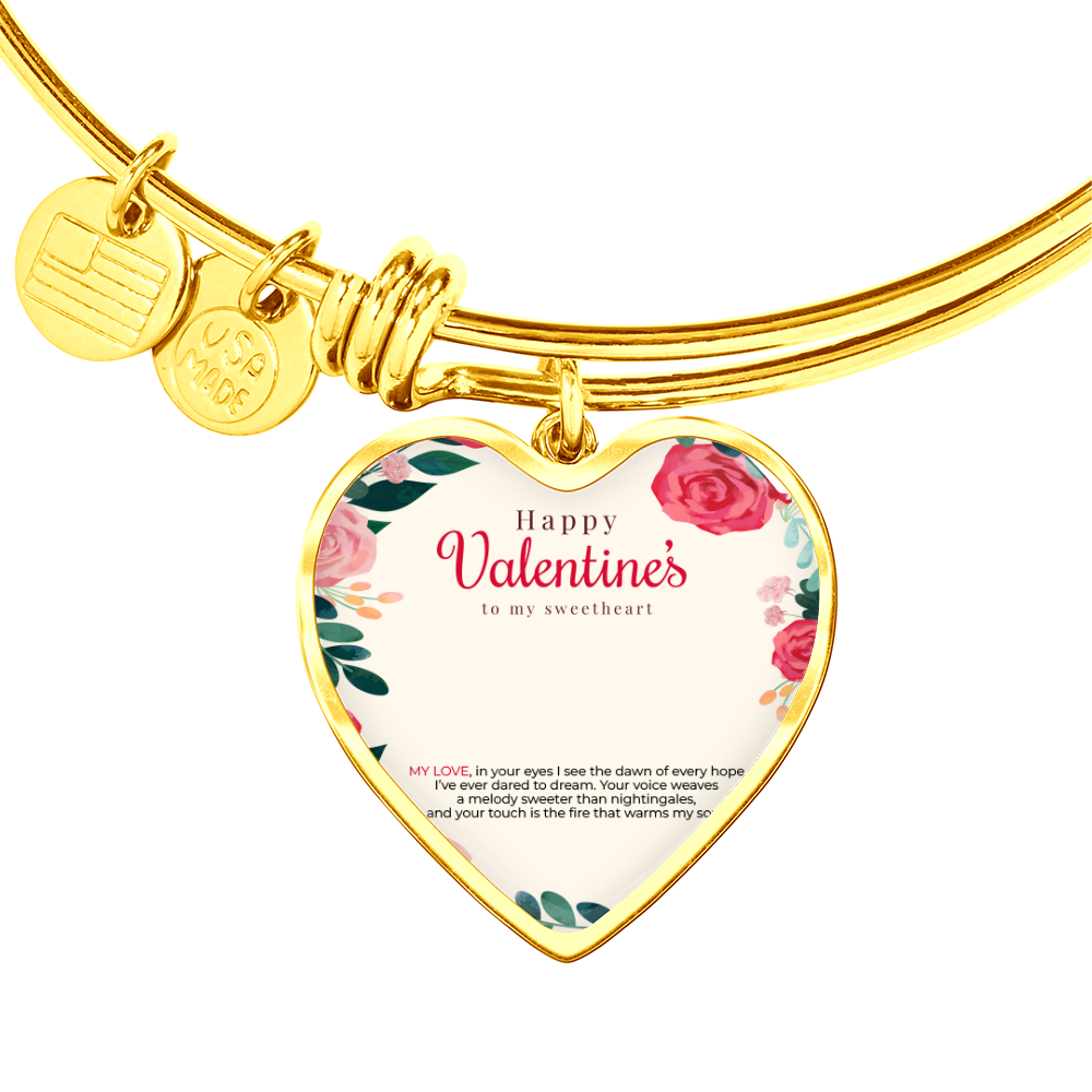 Personalized Luxury Heart Bangle
