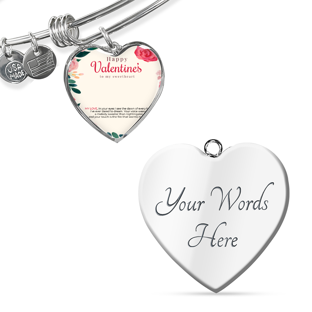 Personalized Luxury Heart Bangle