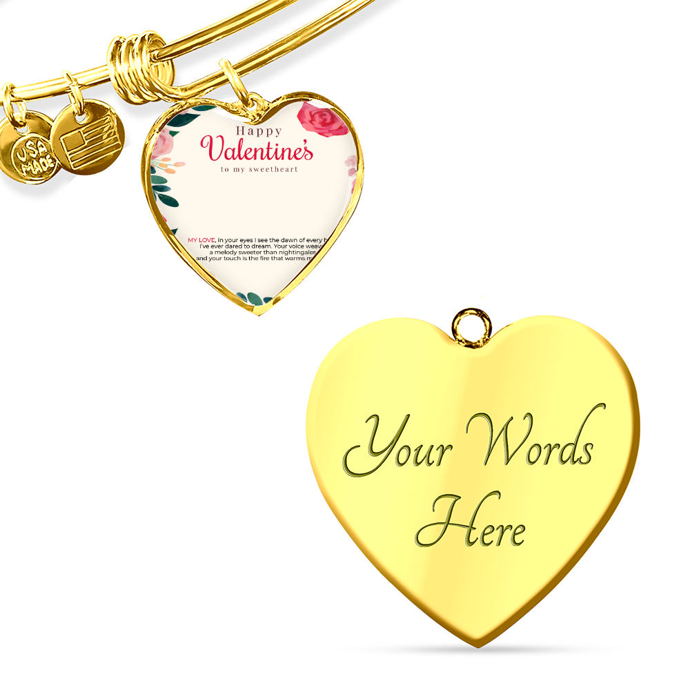 Personalized Luxury Heart Bangle