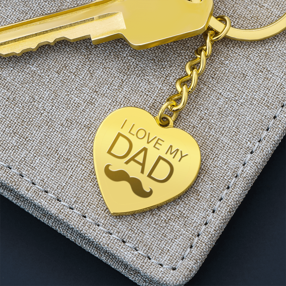 Engraved Heart Keychain - Father's Day