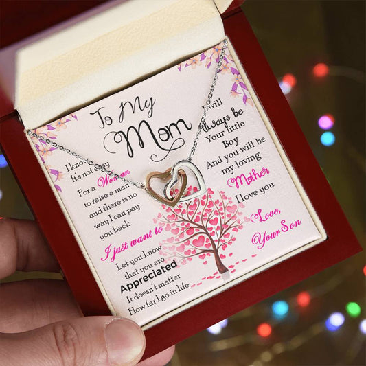 Interlocking Hearts Necklace - Mother's Day