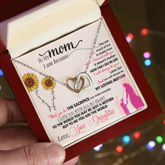 Interlocking Hearts Necklace - To My Mom