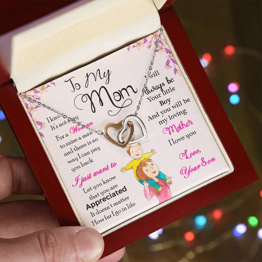 Interlocking Hearts Necklace - Mother's Day