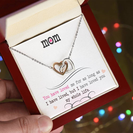 Interlocking Hearts Necklace - To My Mom