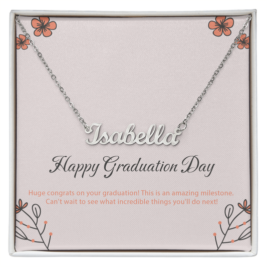 Custom Name Necklace - Graduation