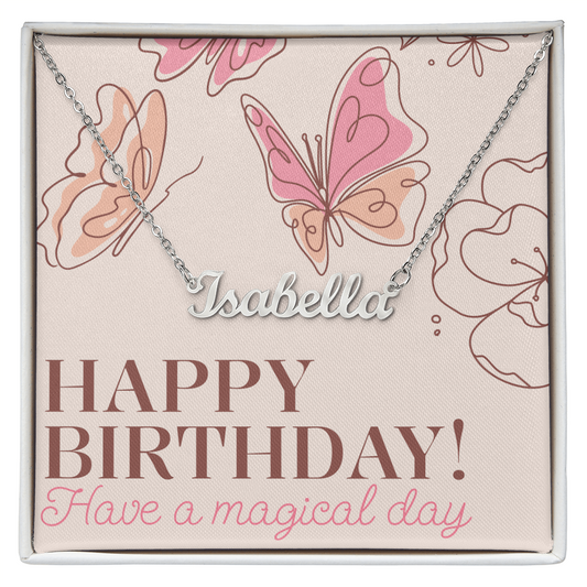 Custom Name Necklace - Birthday