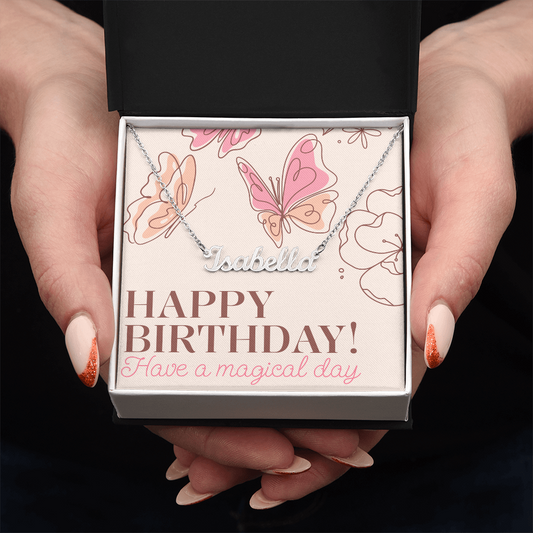 Custom Name Necklace - Birthday