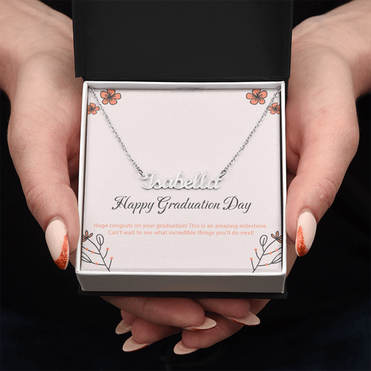 Custom Name Necklace - Graduation