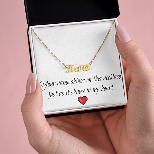 Custom Name Necklace - Valentine's Day