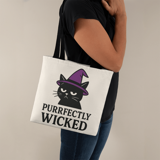 Purrefectly Wicked Tote Bag Halloween Edition