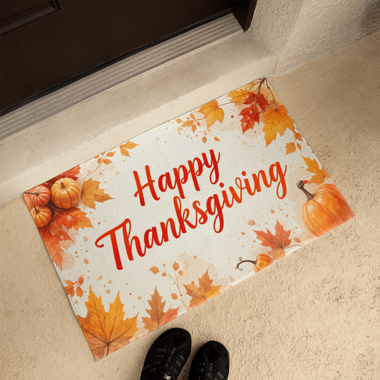 Graphic Welcome Mat Thanksgiving Edition