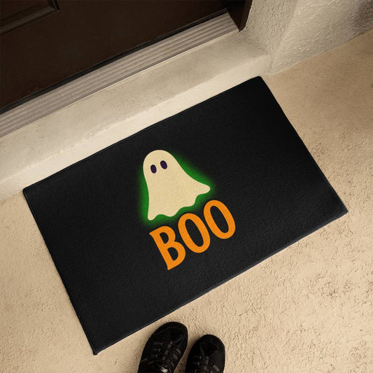 Ghost Silhouette Welcome Mat Halloween Edition