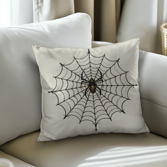 Stylized Spider Web Classic Pillow Cover Halloween Edition