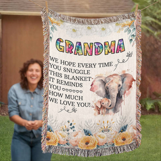 Elephant Woven Blanket - Mother's Day