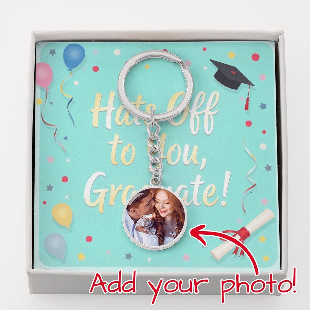 Custom Graphic Circle Keychain - Graduation Day