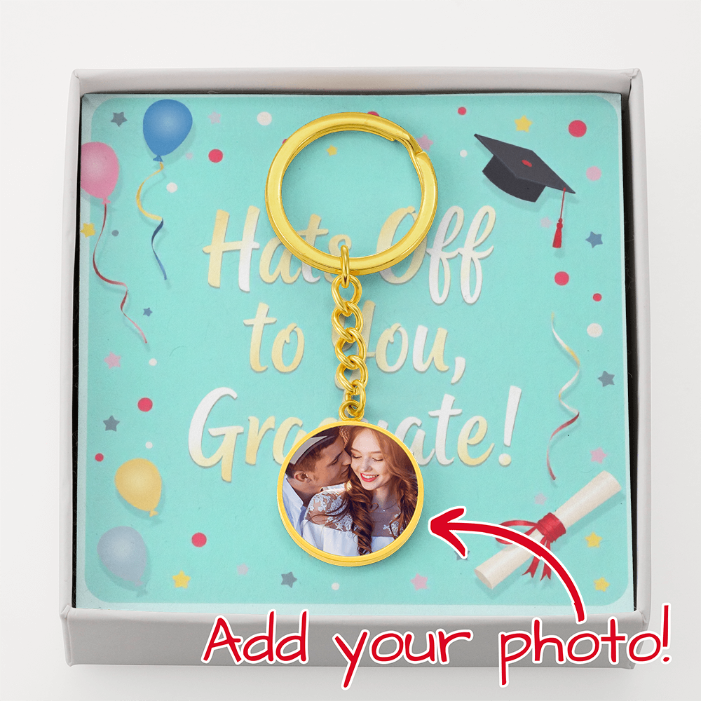 Custom Graphic Circle Keychain - Graduation Day
