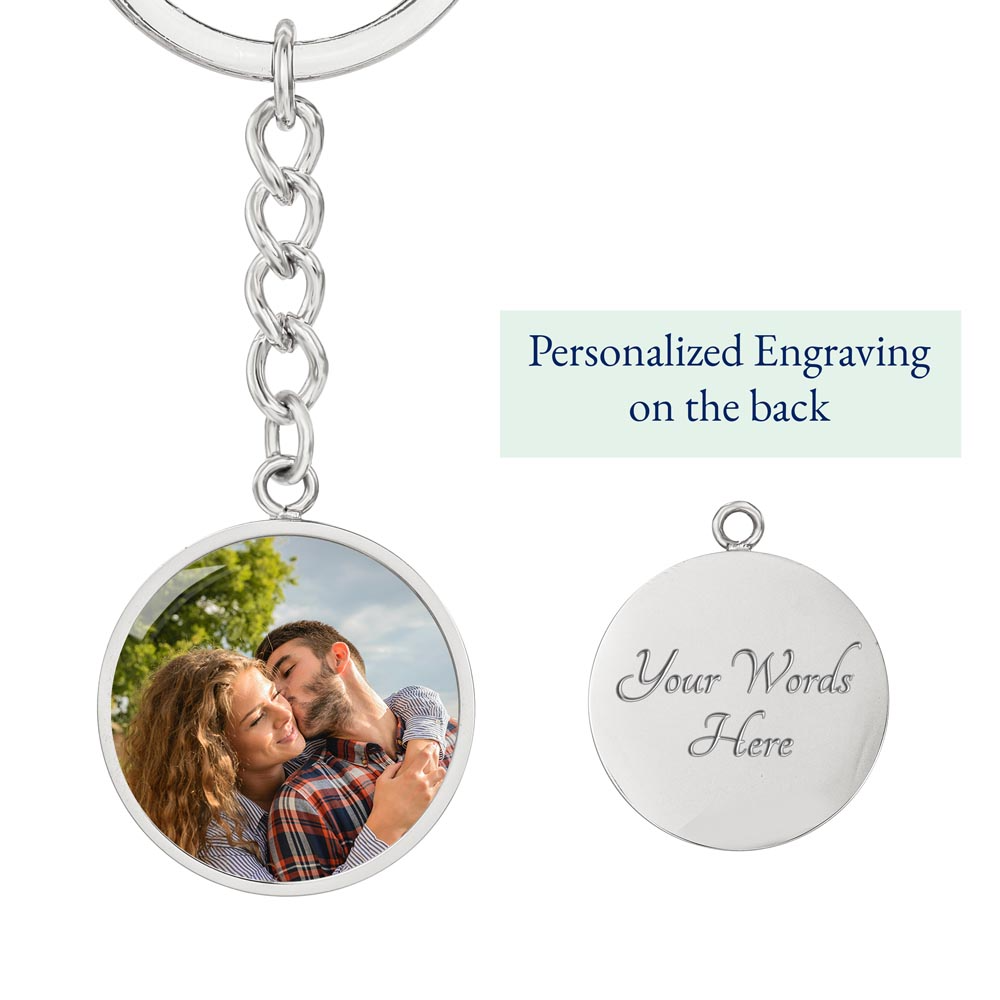 Circle Photo Keychain - Father's Day
