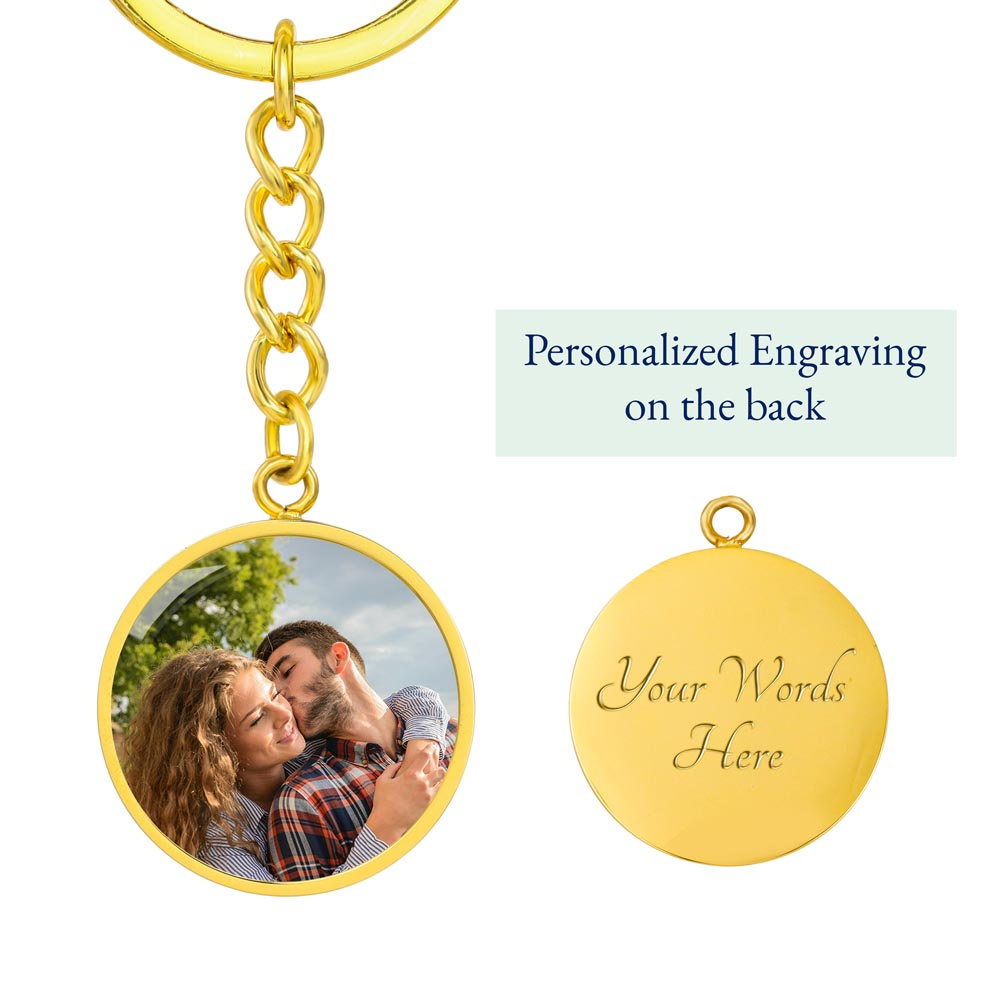 Circle Photo Keychain - Father's Day